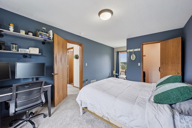 420 Pleasant Crest Cir, Annandale, MN 55302 - carpeted bedroom with an office area and a textured ceiling