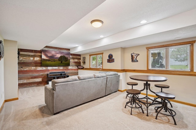 420 Pleasant Crest Cir, Annandale, MN 55302 - carpeted living area featuring baseboards and recessed lighting