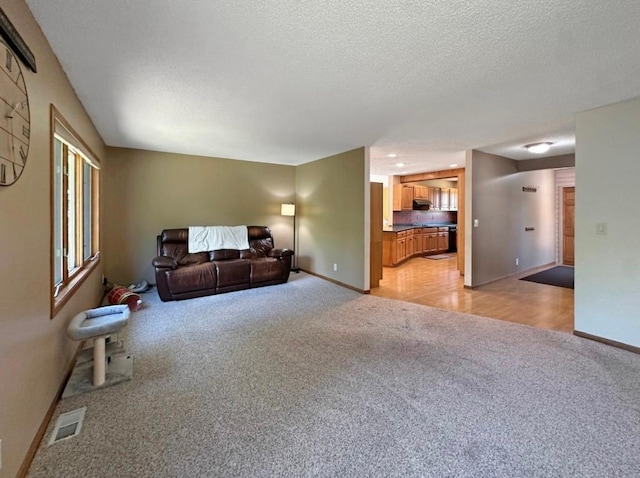 2117 Isleview Rd, Grand Rapids, MN 55744 - living area with light carpet and a textured ceiling
