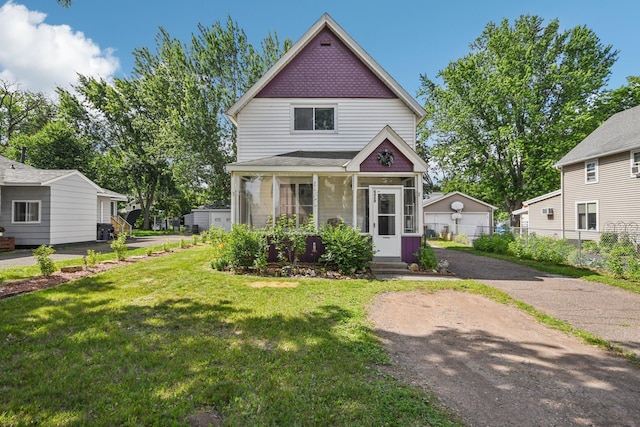 6429 Maple St, North Branch, MN 55056 - victorian house with a sunroom and entry steps