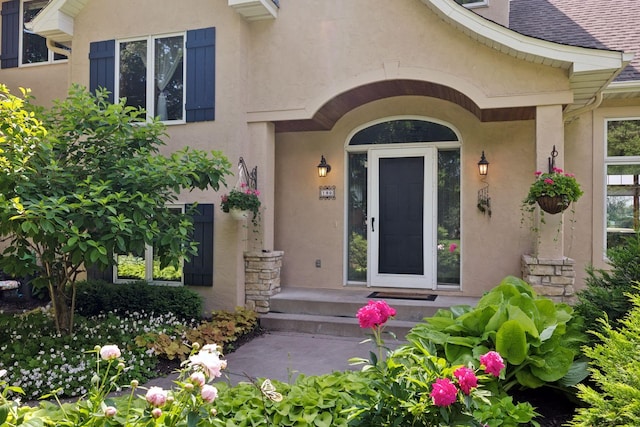 180 Ranchview Ln S, Minnetonka, MN 55391 - property entrance with stucco siding and stone siding