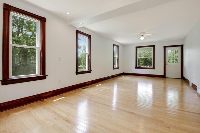 204 Main Ave, Wheeler, WI 54772 - spare room with light wood finished floors, a ceiling fan, and recessed lighting