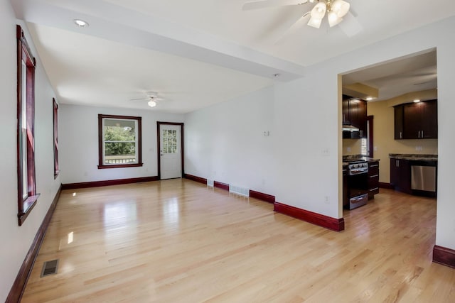 204 Main Ave, Wheeler, WI 54772 - spare room featuring ceiling fan and light wood finished floors