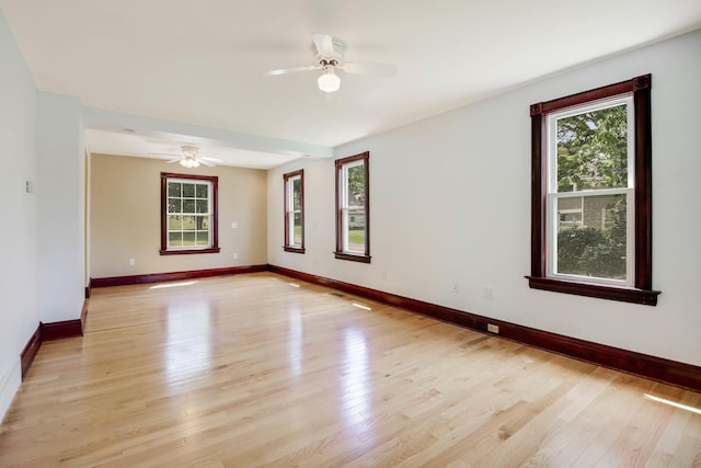 204 Main Ave, Wheeler, WI 54772 - spare room featuring light wood-style floors and a ceiling fan