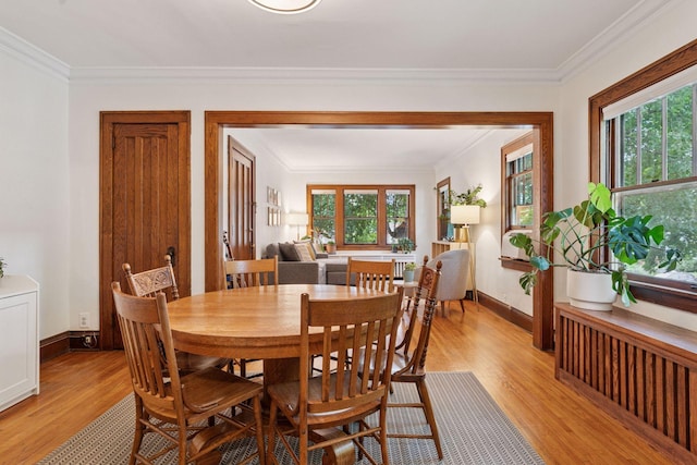 3533 Pleasant Ave Unit 3, Minneapolis, MN 55408 - dining room with light wood-type flooring and ornamental molding