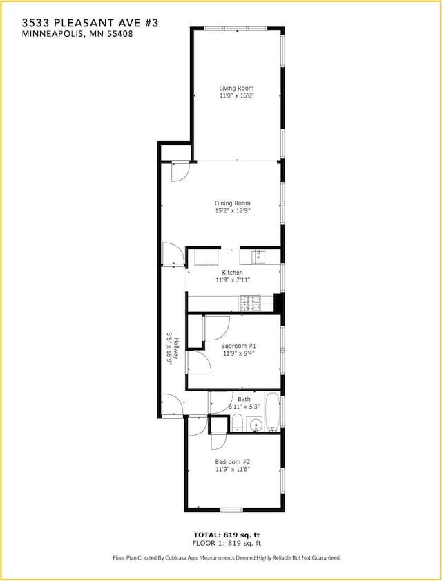 3533 Pleasant Ave Unit 3, Minneapolis, MN 55408 - view of home floor plan