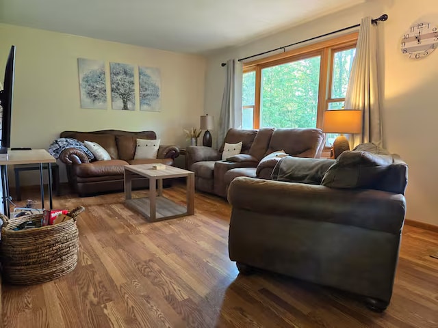 25463 County Road 267, Cohasset, MN 55721 - living area featuring wood finished floors