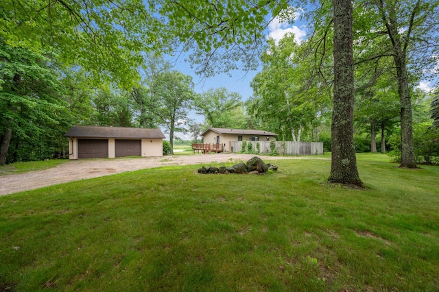 25463 County Road 267, Cohasset, MN 55721 - view of yard with an outdoor structure and a detached garage
