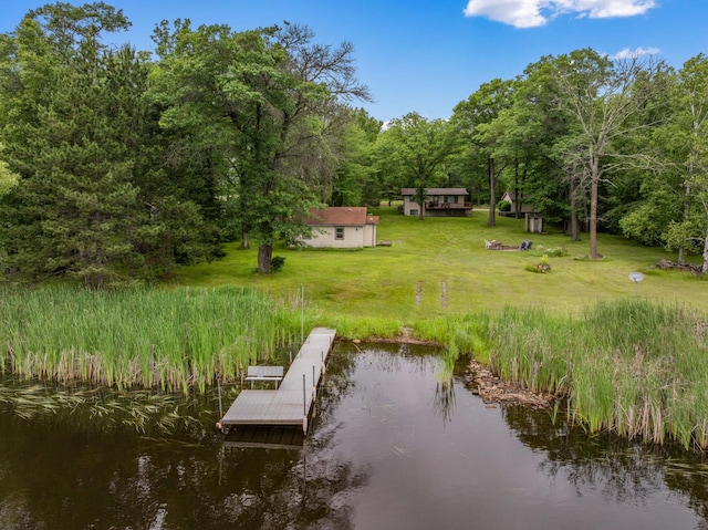 25463 County Road 267, Cohasset, MN 55721 - dock with a lawn and a water view