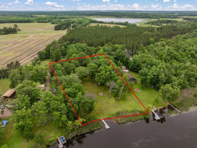 25463 County Road 267, Cohasset, MN 55721 - aerial view of sparsely populated area featuring a nearby body of water and property boundaries highlighted