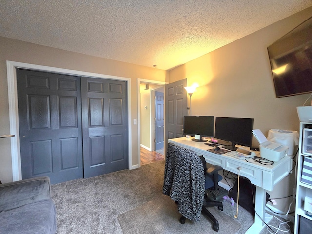 11348 Ibis St NW, Coon Rapids, MN 55433 - carpeted home office with a textured ceiling