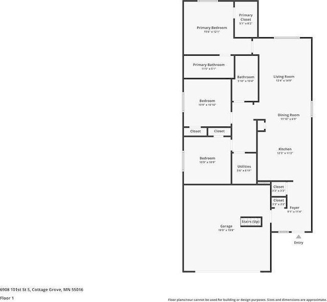 6908 101st St S, Cottage Grove, MN 55016 - view of room layout