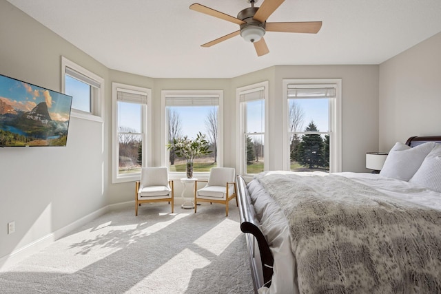 7530 Quail Ridge Trl, Greenfield, MN 55373 - carpeted bedroom with baseboards and ceiling fan