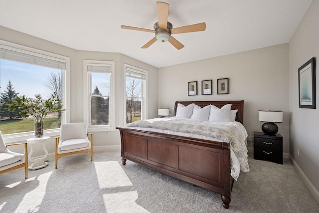 7530 Quail Ridge Trl, Greenfield, MN 55373 - bedroom featuring light colored carpet and a ceiling fan
