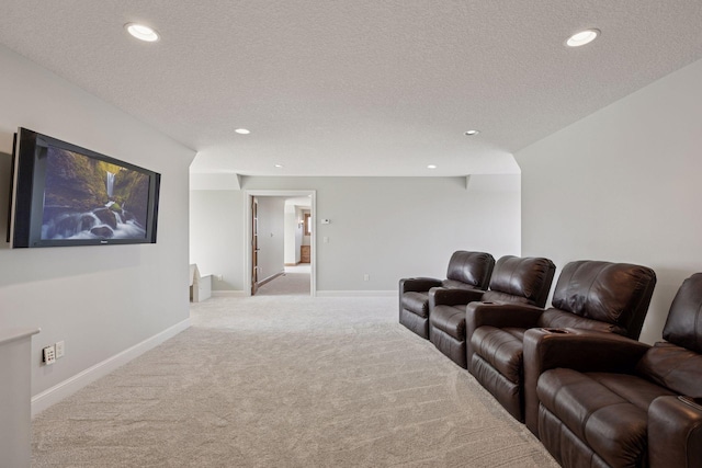 7530 Quail Ridge Trl, Greenfield, MN 55373 - carpeted home theater with a textured ceiling and recessed lighting