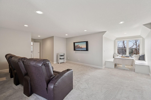 7530 Quail Ridge Trl, Greenfield, MN 55373 - carpeted living room featuring recessed lighting and a textured ceiling