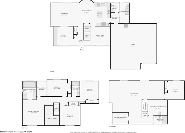 14916 Overlook Dr, Savage, MN 55378 - view of room layout