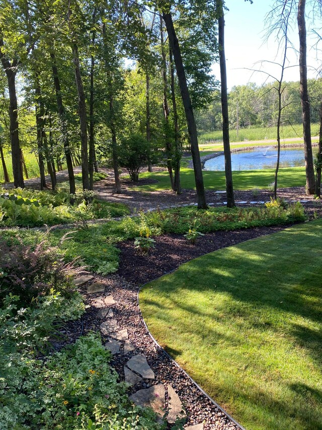 2261 Ash St, Lino Lakes, MN 55110 - view of grassy yard featuring a water view
