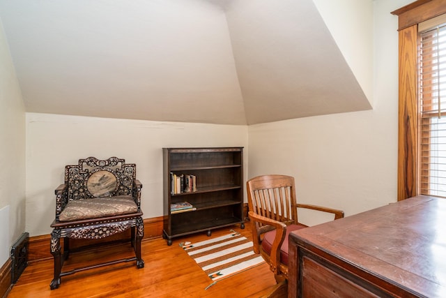 217 6th St, Crookston, MN 56716 - office featuring wood finished floors and lofted ceiling