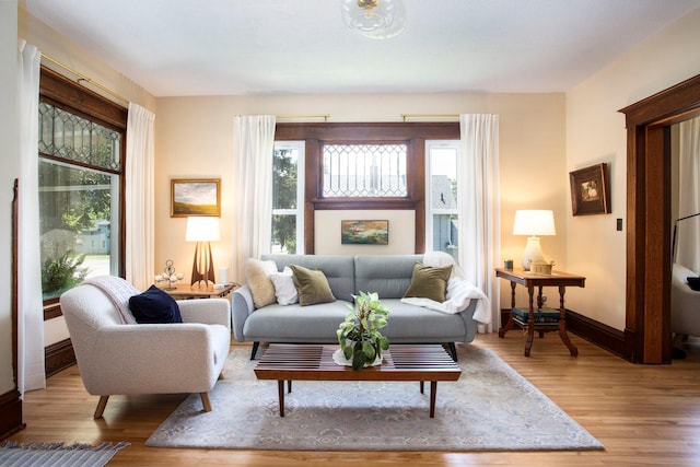 311 Fremont St, River Falls, WI 54022 - living room with light wood-style floors and baseboards