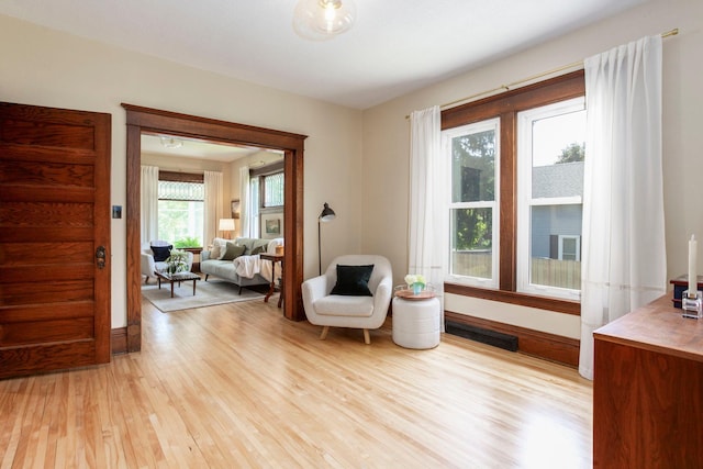 311 Fremont St, River Falls, WI 54022 - living area with light wood-type flooring and baseboards