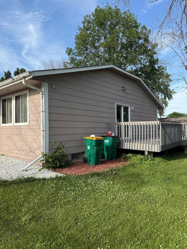 8208 Halifax Ct N, Brooklyn Park, MN 55443 - view of property exterior with a deck and a yard