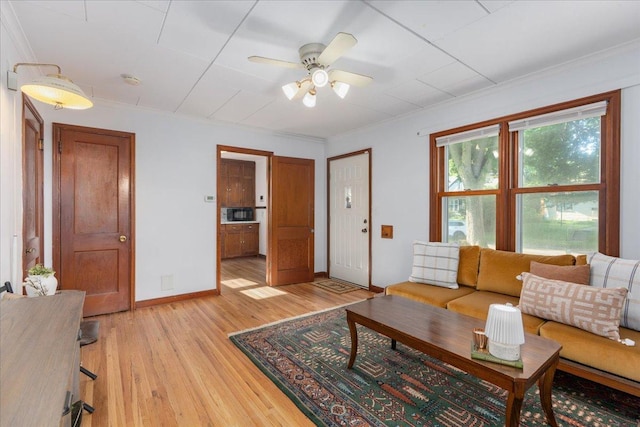3506 Boardman St, Minneapolis, MN 55417 - living area with light wood-type flooring and ceiling fan