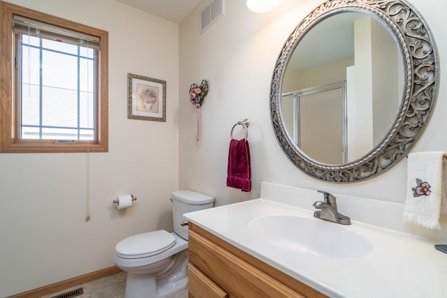 521 Spruce Ln, Crookston, MN 56716 - bathroom with vanity and an enclosed shower