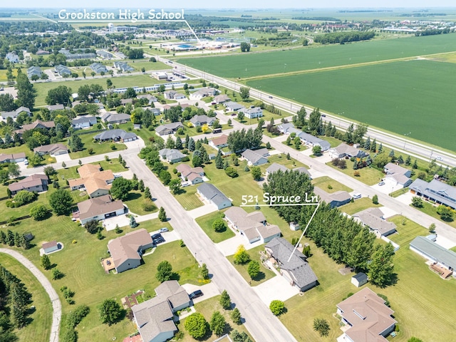521 Spruce Ln, Crookston, MN 56716 - aerial view of property's location