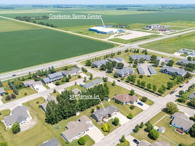 521 Spruce Ln, Crookston, MN 56716 - aerial perspective of suburban area