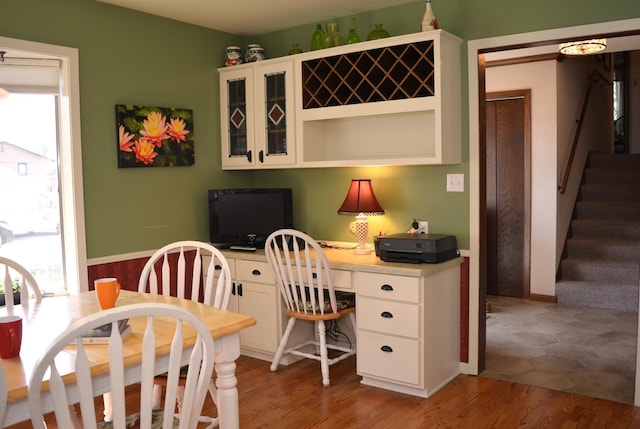 4336 Lookout Ln, Red Wing, MN 55066 - office area with built in study area and wood finished floors