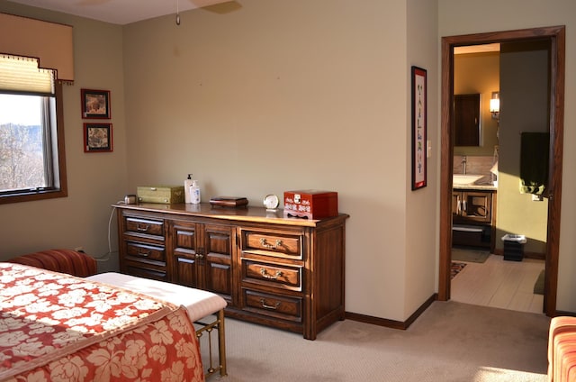 4336 Lookout Ln, Red Wing, MN 55066 - bedroom with light colored carpet and connected bathroom