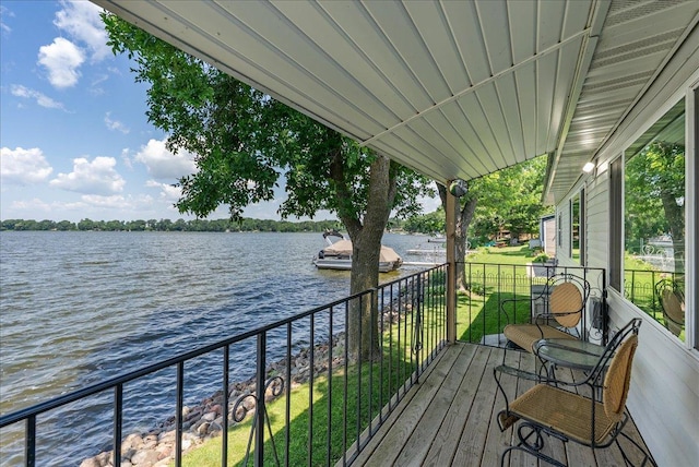773 US Highway 63, Clayton, WI 54004 - deck featuring a water view