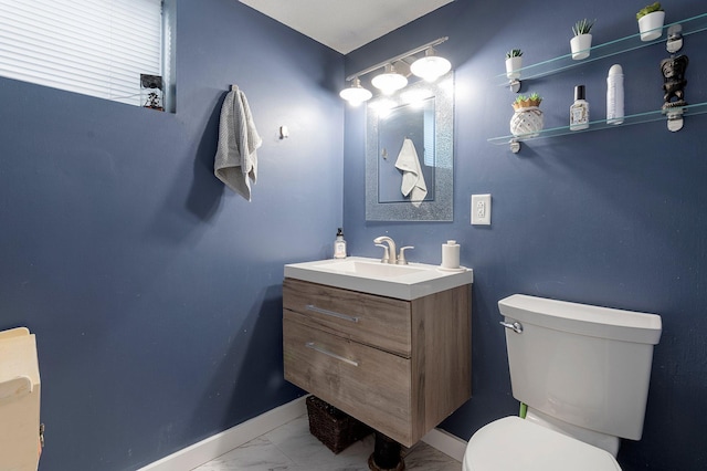 771 Creek Ave, Mendota Heights, MN 55120 - half bathroom with marble look tile flooring and vanity