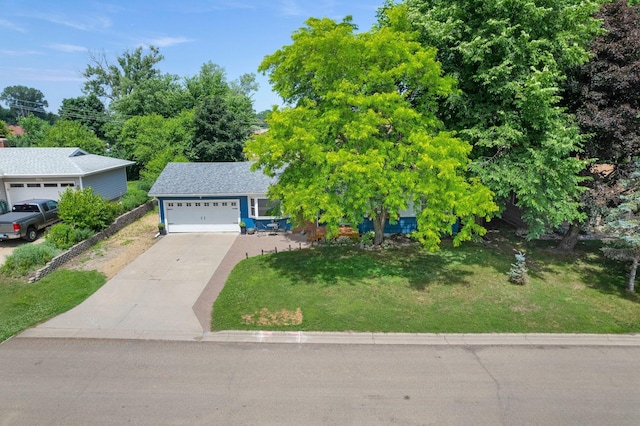 771 Creek Ave, Mendota Heights, MN 55120 - view of property hidden behind natural elements featuring a front yard and driveway