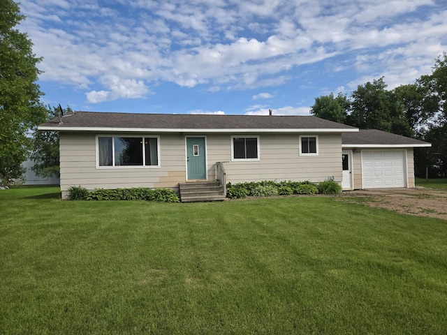 266 6th St, Hancock, MN 56244 - single story home featuring an attached garage, a front yard, and driveway