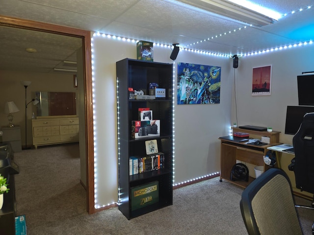 266 6th St, Hancock, MN 56244 - office area featuring carpet flooring
