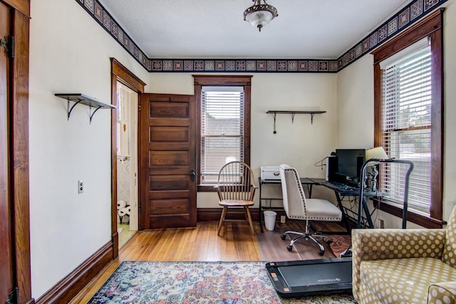 735 Broadway Ave, Wabasha, MN 55981 - home office with hardwood / wood-style floors and baseboards
