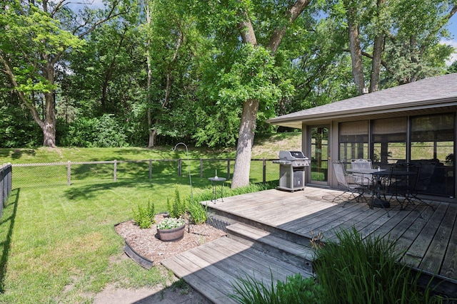 3748 Hilltop Rd, Minnetonka, MN 55305 - deck featuring area for grilling and outdoor dining space