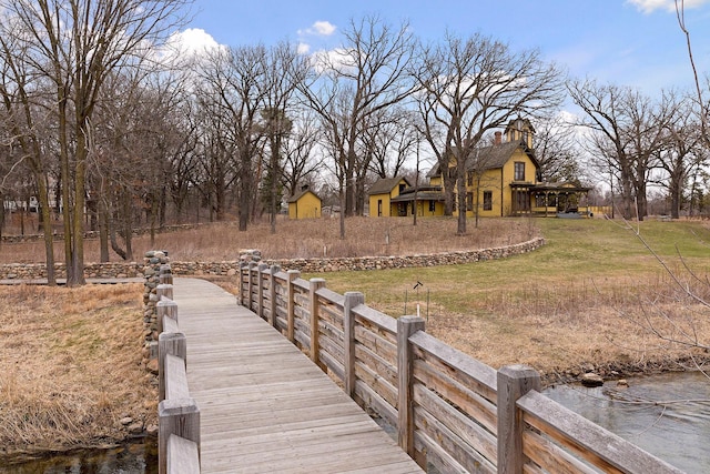3748 Hilltop Rd, Minnetonka, MN 55305 - dock with a lawn and a water view