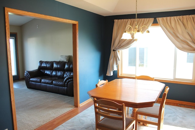 1508 6th Ave S, Sartell, MN 56377 - dining room with a chandelier and wood finished floors
