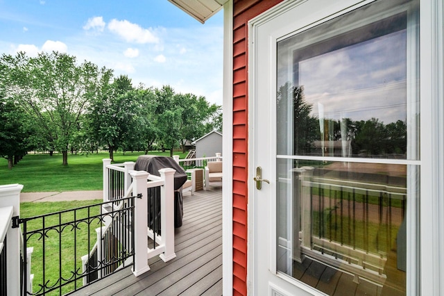 22493 Carina Ct, Farmington, MN 55024 - wooden terrace featuring a yard