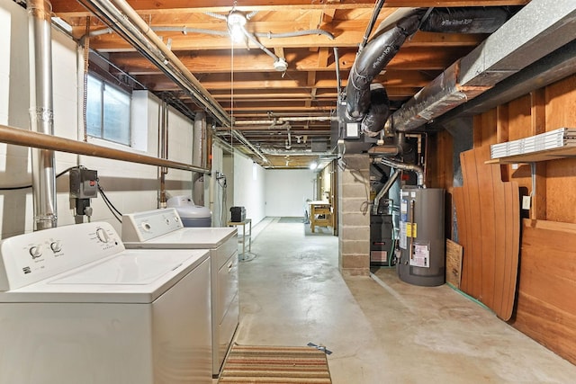18612 Springcrest Dr, Minnetonka, MN 55345 - basement with water heater and washer and clothes dryer