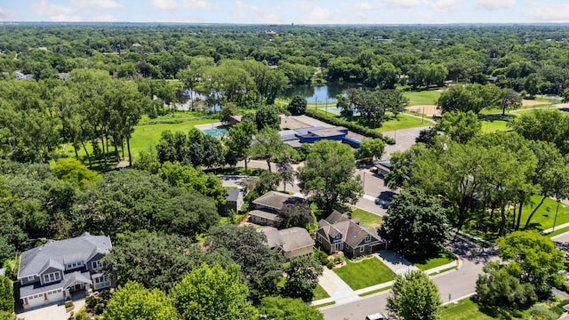 4011 Grimes Ave S, Edina, MN 55416 - aerial view of residential area with a heavily wooded area and a large body of water