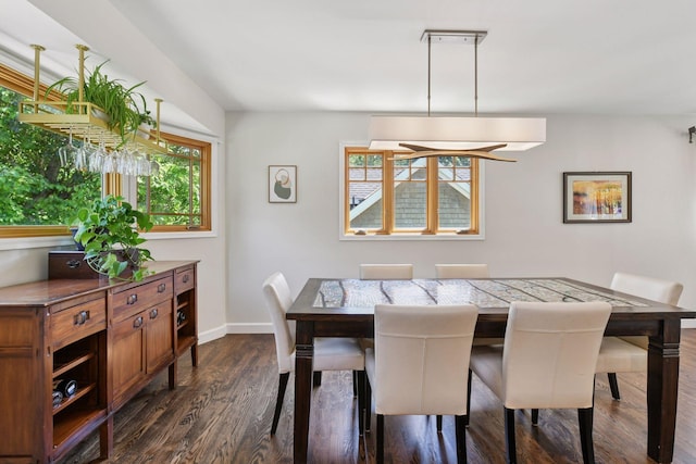 4011 Grimes Ave S, Edina, MN 55416 - dining area with dark wood-style flooring and baseboards