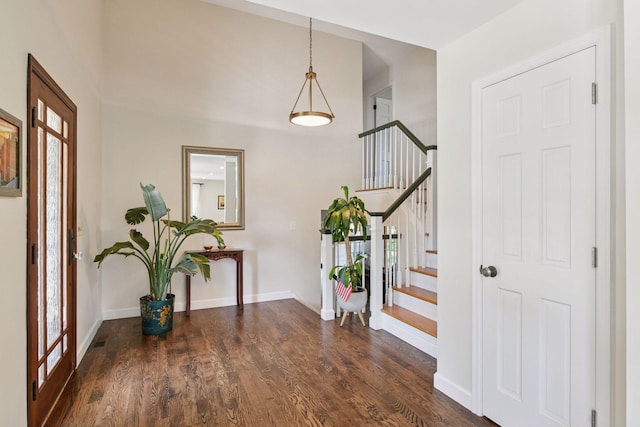 4011 Grimes Ave S, Edina, MN 55416 - foyer featuring dark wood-style floors and stairs