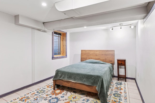 4011 Grimes Ave S, Edina, MN 55416 - tiled bedroom with recessed lighting and baseboards