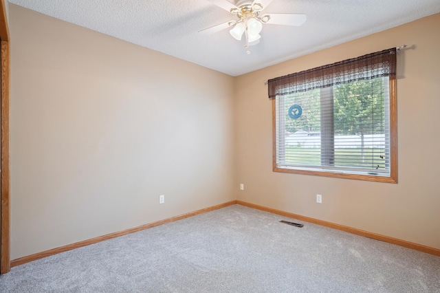 343 Tuttle Dr, Hastings, MN 55033 - unfurnished room with carpet, a ceiling fan, and a textured ceiling