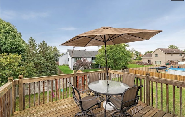 14617 Zilla St NW, Andover, MN 55304 - deck with outdoor dining area and a fenced backyard