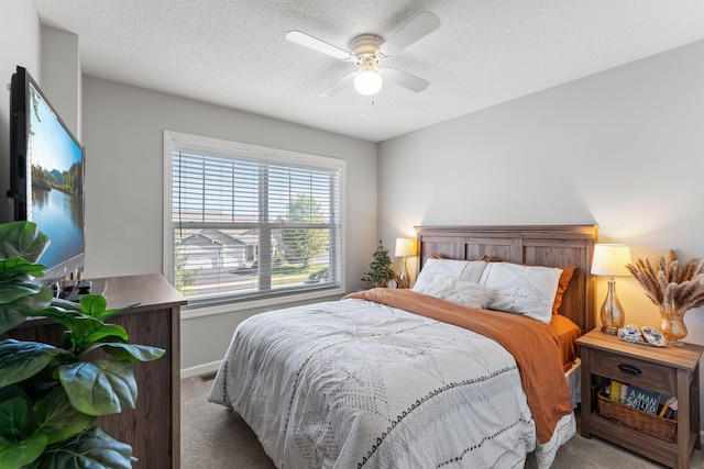 1174 139th St E, Rosemount, MN 55068 - carpeted bedroom with a textured ceiling and ceiling fan